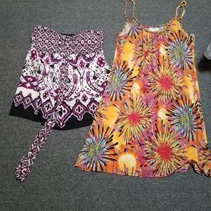 Dress and strapless top with tie. Large